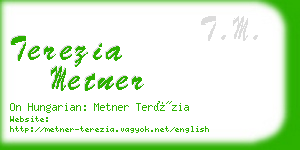 terezia metner business card